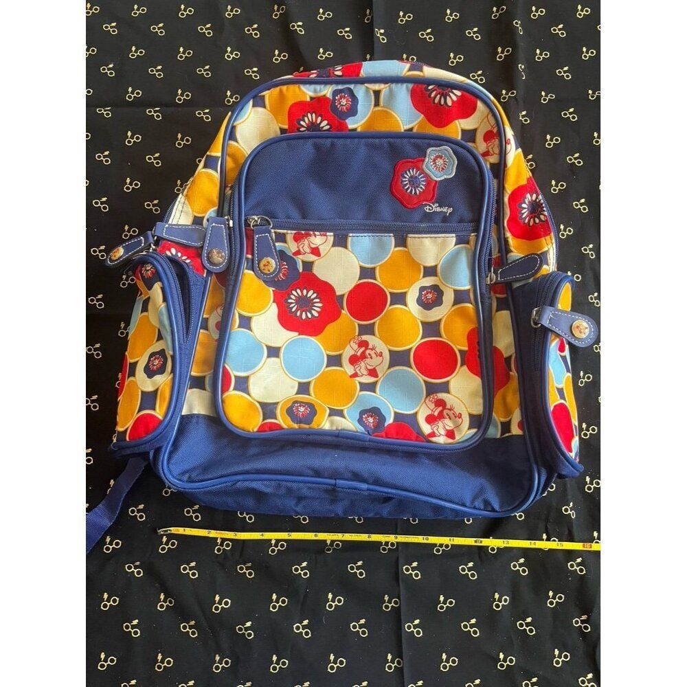 Disney parks Mickey Mouse backpack blue yellow and red